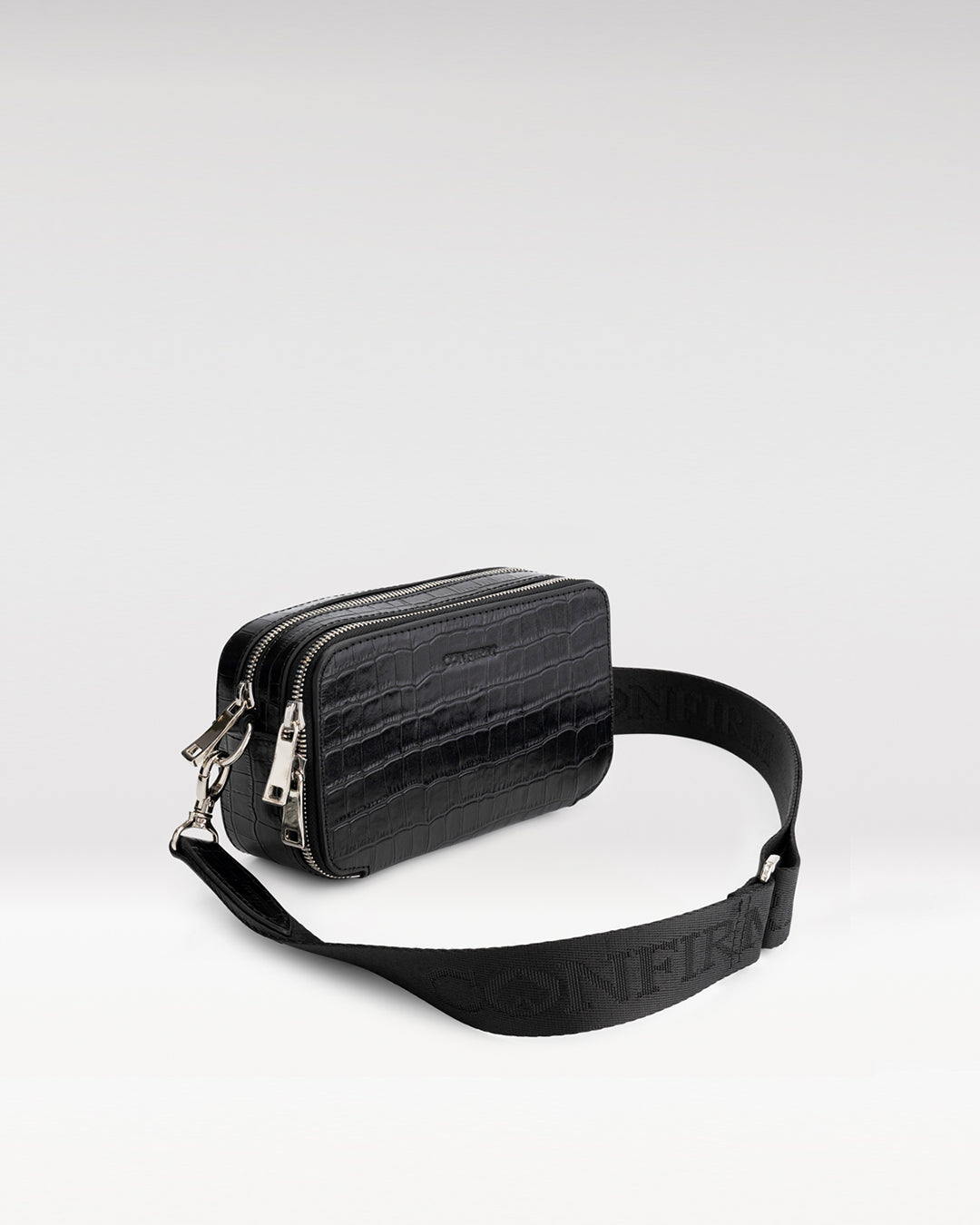 Mini pouch croco | black