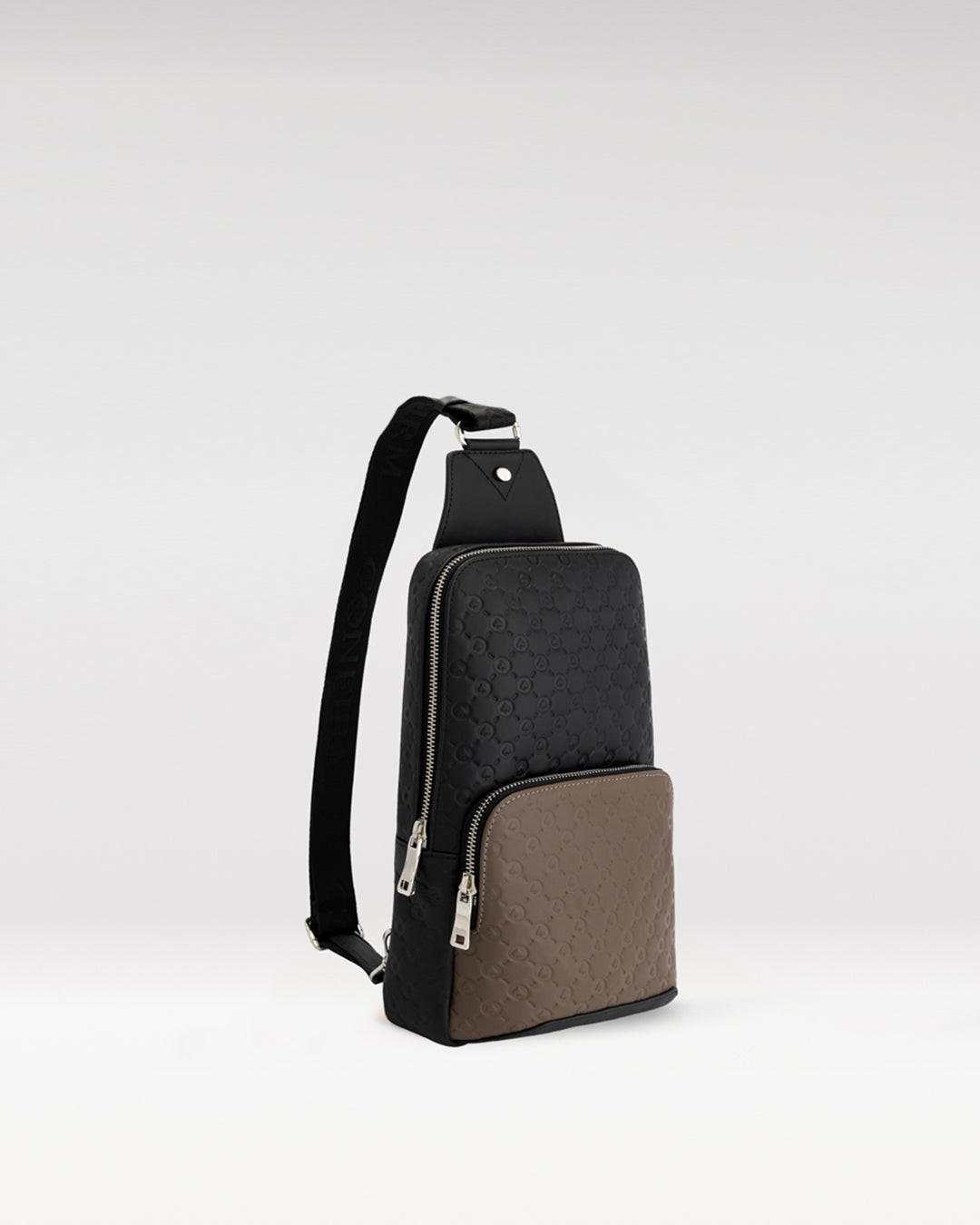 Single bag patterned | black & chocolate