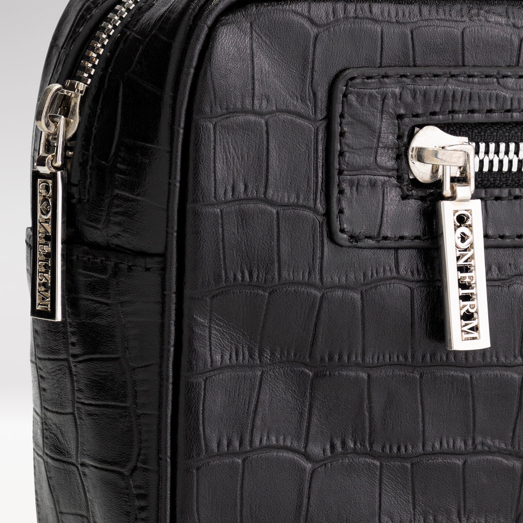 Clutch croco | black