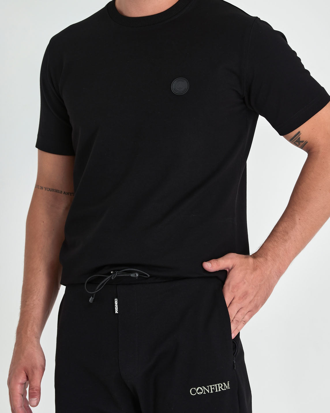 Soft solid track pants | black