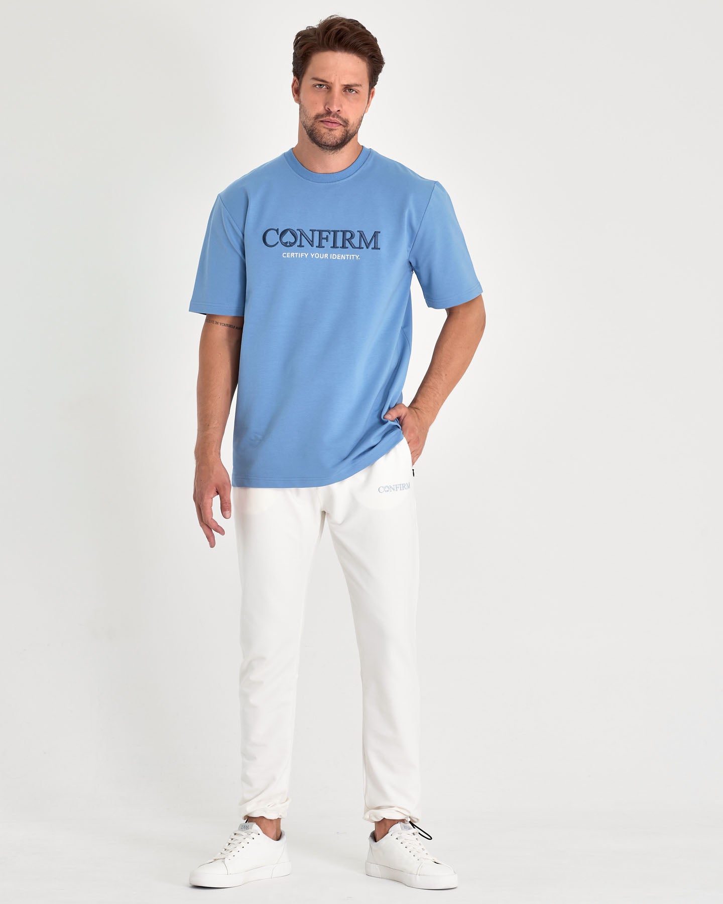Soft solid T-shirt oversized | dusk blue