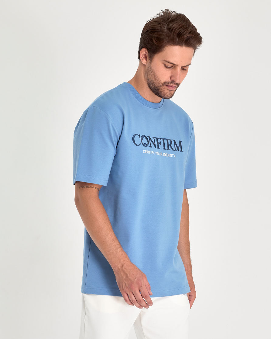 Soft solid T-shirt oversized | dusk blue