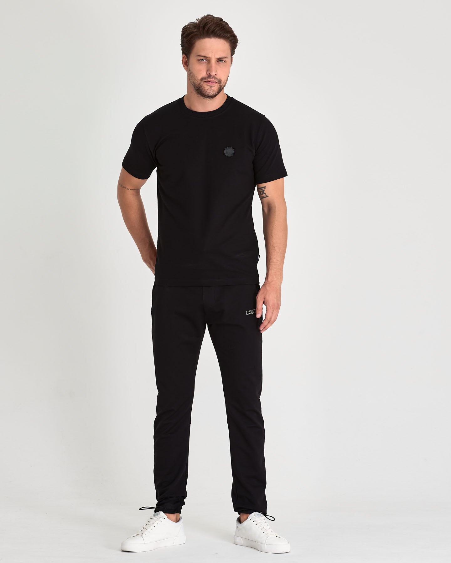 Soft solid track pants | black