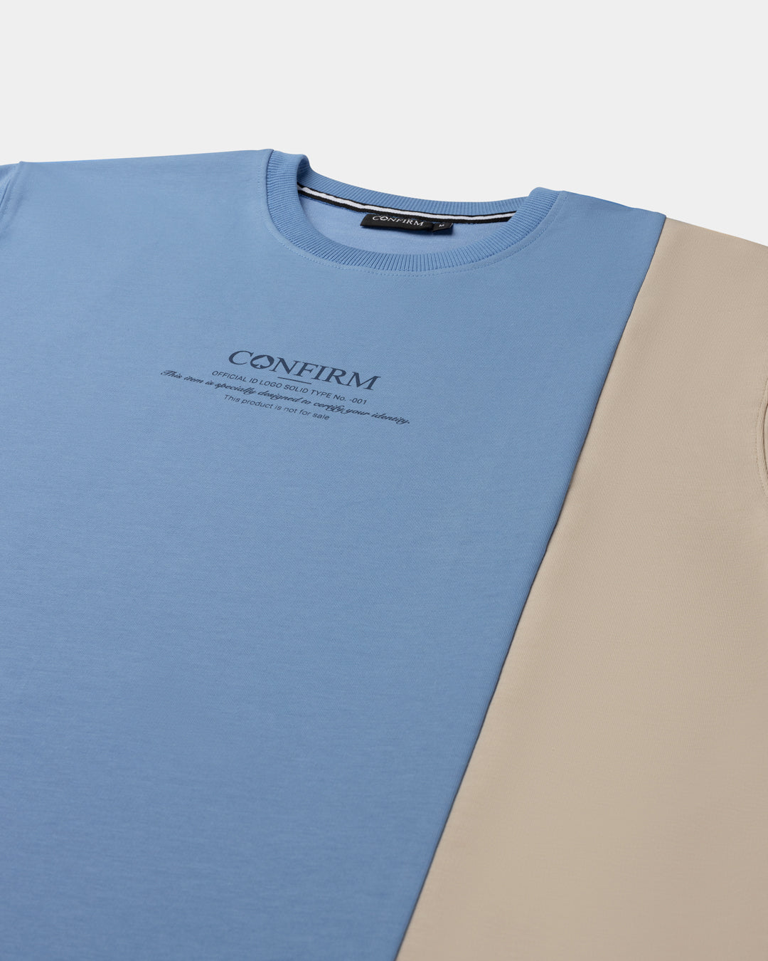 Soft solid Duo T-shirt oversized | summer sand - dusk blue