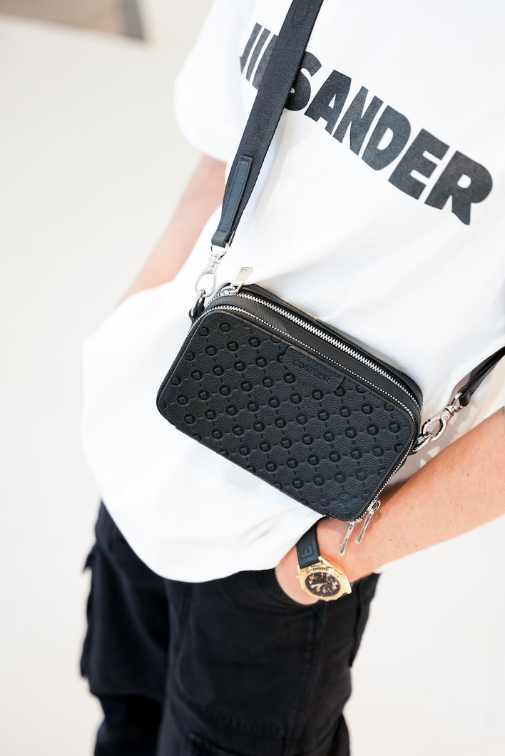 Mini pouch patterned | black