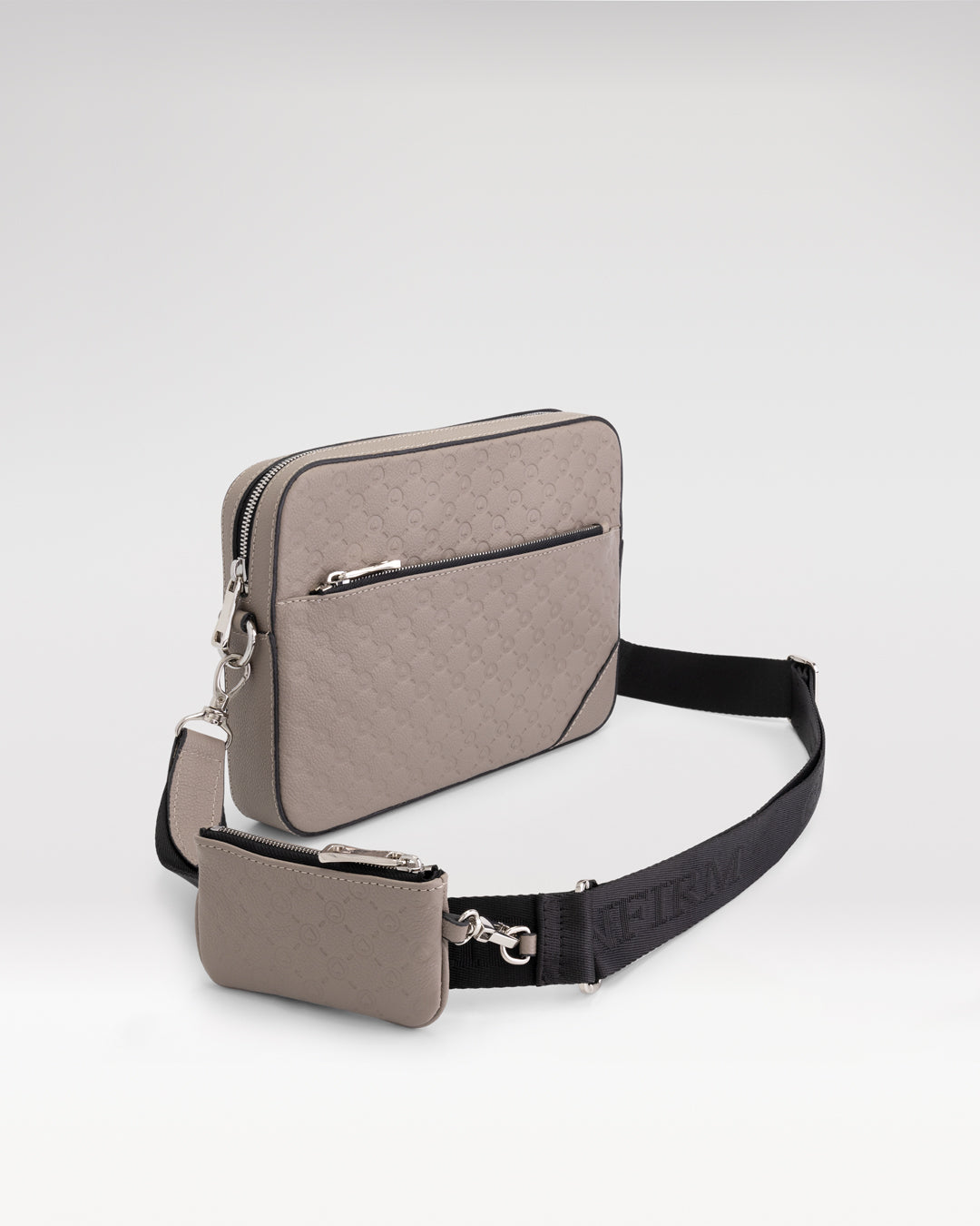 Schoudertas Duo patterned | taupe