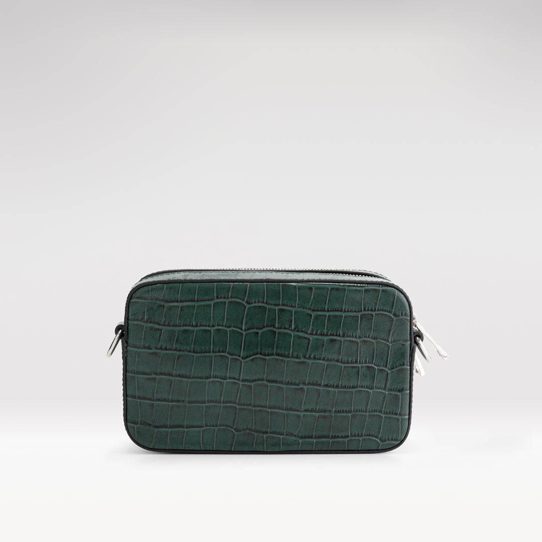 Mini pouch croco | green