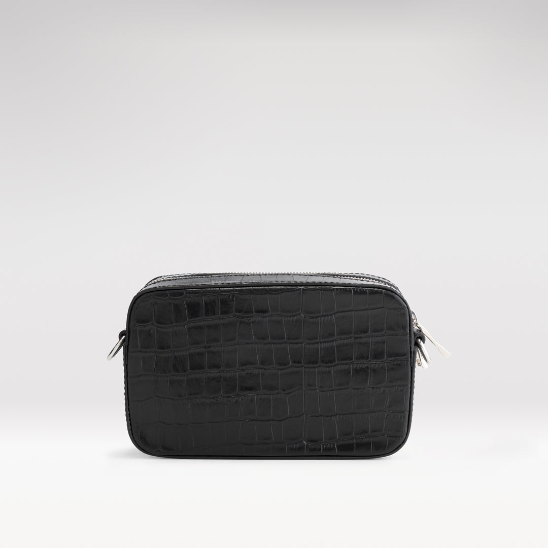 Mini pouch croco | black