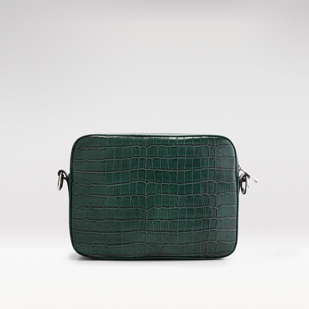 Shoulder bag croco | green