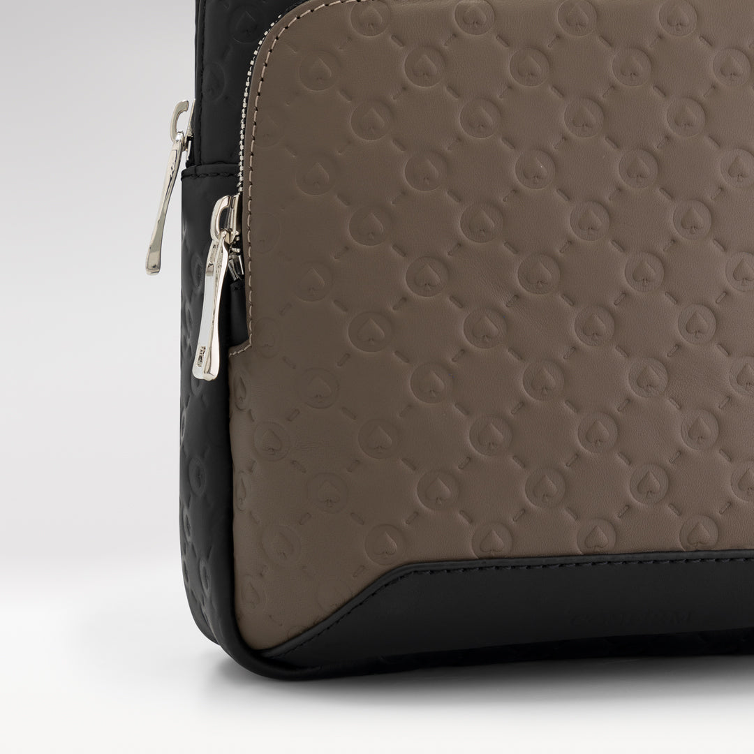 Single bag patterned | black & chocolate