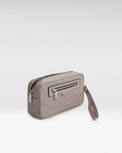 Clutch patterned | taupe