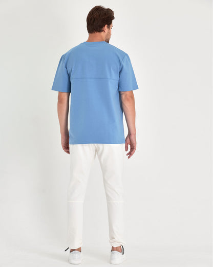 Soft solid T-shirt oversized | dusk blue