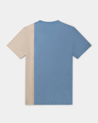 Soft solid Duo T-shirt oversized | summer sand - dusk blue