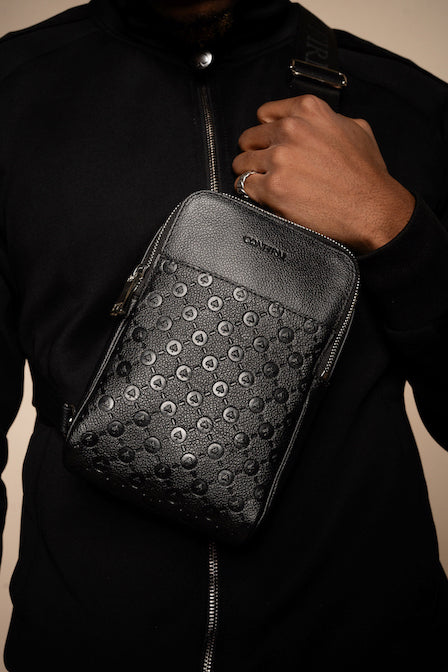 Cross Body Sling bag patterned | zwart