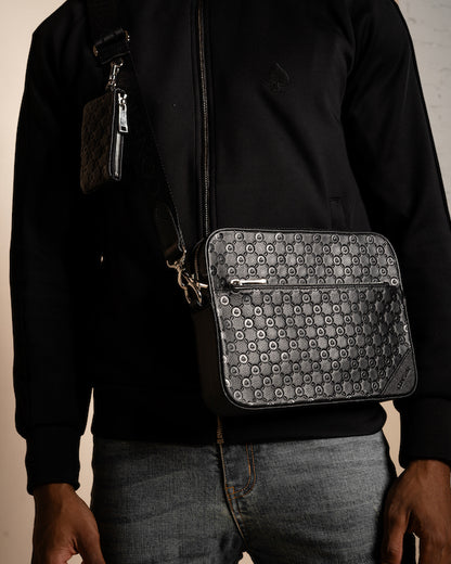 Duo bag patterned | black