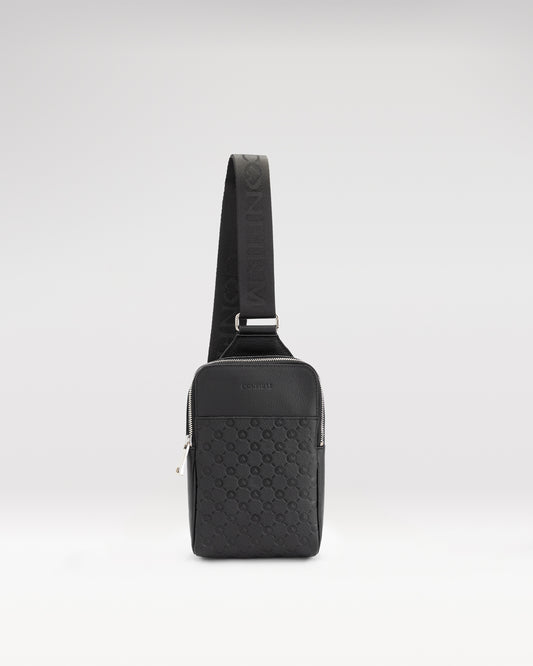Sling bag patterned | black