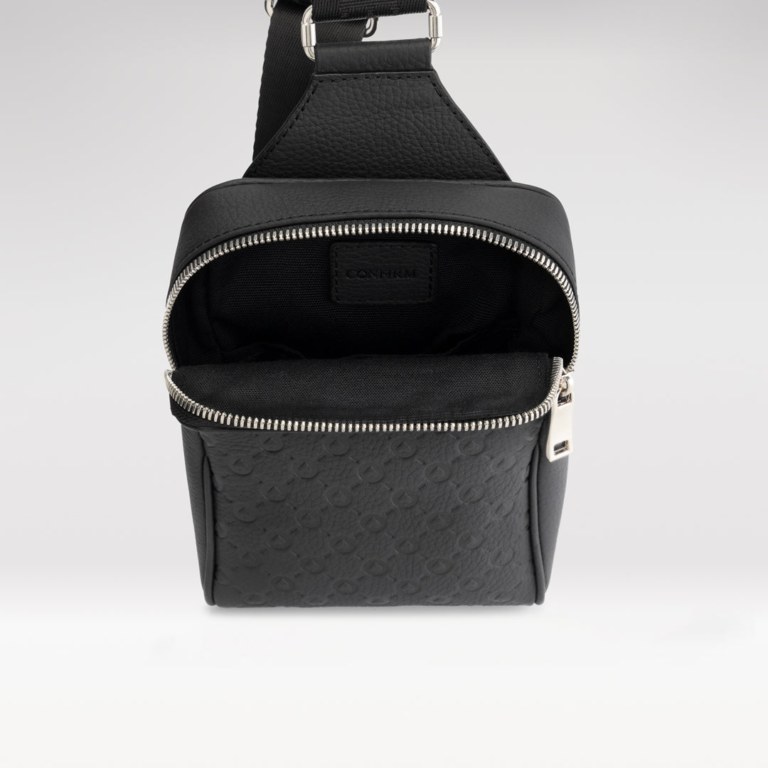 Sling bag patterned | black