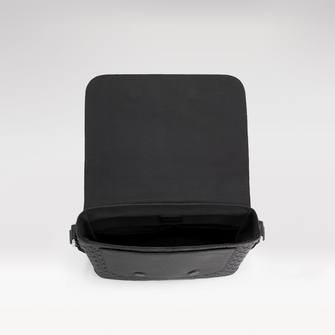 Confirm Messenger S in zwart (Monogram Pebble), 100% leer