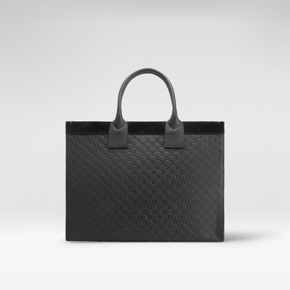 XL tote patterned - monaco | black