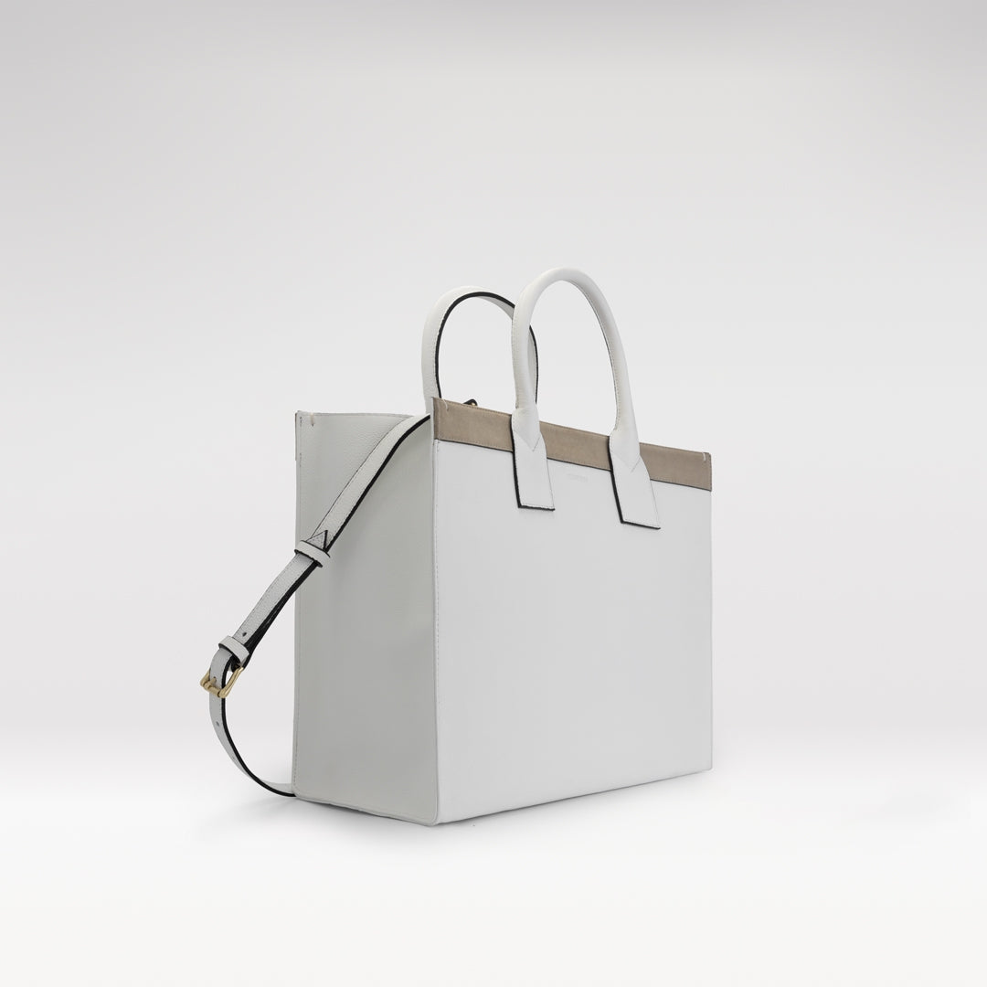 XL tote - monaco | white